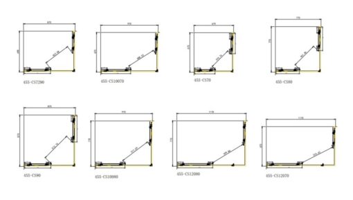 Καμπίνα γωνιακής εισόδου STARLET CORNER ENTRY CS10080F-100 (100X80εκ.) FABRIC - Image 4