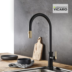 Μπαταρία Κουζίνας URBAN 400702-400201 BLACK MATT/GOLD BRUSHED ARMANDO VICARIO