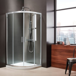 Καμπίνα 1/4 ΚΥΚΛΟΥ AXIS QUADRANT QX90C-100 (90X90εκ.) CLEAN GLASS