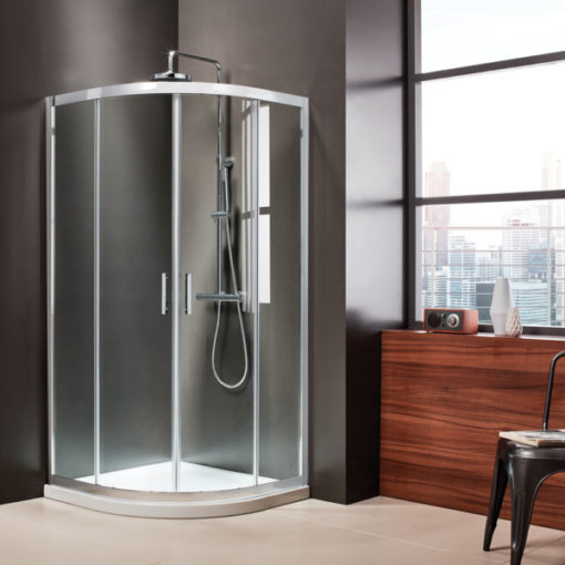 Καμπίνα 1/4 ΚΥΚΛΟΥ AXIS QUADRANT QX90C-100 (90X90εκ.) CLEAN GLASS