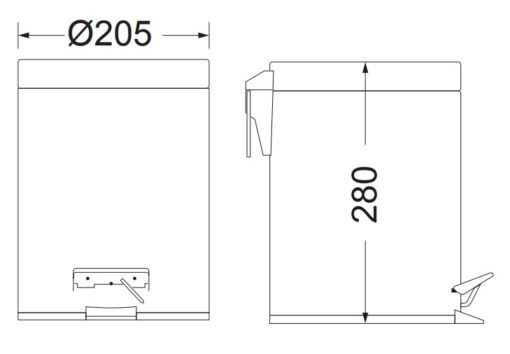 Επιδαπέδιο χαρτοδοχείο 3L WISH bronze brushed 835-221 PERFORMA DESIGN - Image 2