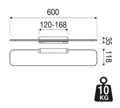 Εταζέρα 60εκ. SHIFT black matt 9901-400 GEESA - Image 2