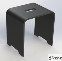 Κάθισμα ντουζιέρας SIRENE black matt DES3831-401 GEESA