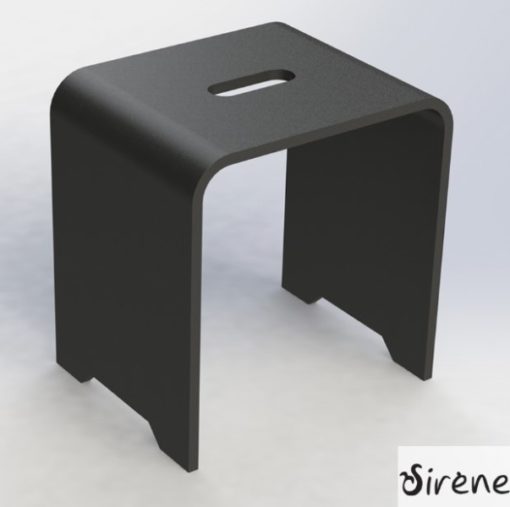 Κάθισμα ντουζιέρας SIRENE black matt DES3831-401 GEESA