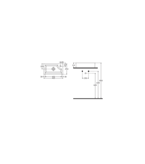 Νιπτήρας  46X25.4εκ SEKURA LAVABO - Image 3