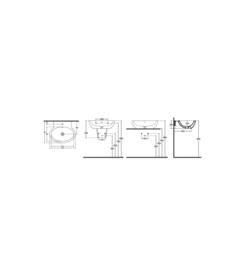 Νιπτήρας  60X50 B PLUS WHITE - Image 2