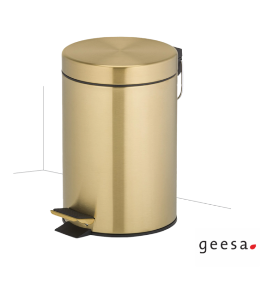 Επιδαπέδιο χαρτοδοχείο 3L gold brushed PVD GEESA