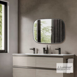 Καθρέπτης 60X80εκ FIZ 60 BLACK BRUSHED LUMINOR