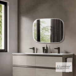 Καθρέπτης 60X80εκ FIZ 60 INOX BRUSHED LUMINOR