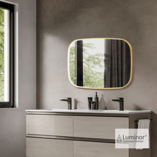 Καθρέπτης 60X80εκ FIZ 60 GOLD BRUSHED LUMINOR