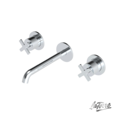 Μπαταρία Νιπτήρος Εντοιχισμού 3 Οπών ELLE CROSS 38118-100 CHROME LA TORRE