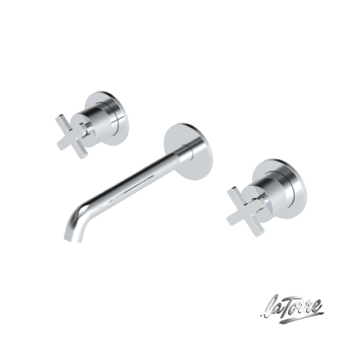 Μπαταρία Νιπτήρος Εντοιχισμού 3 Οπών ELLE CROSS 38118-100 CHROME LA TORRE