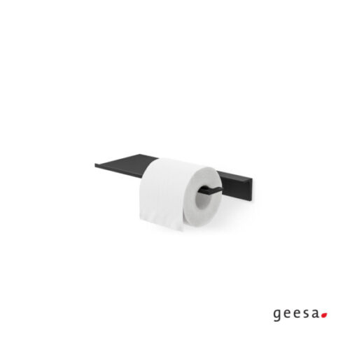 Χαρτοθήκη με εταζέρα 28εκ. LEEV 8209/28-400 BLACK MATT GEESA