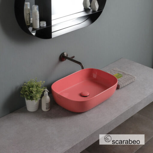 Νιπτήρας Επιτραπέζιος GLAM 56X39εκ.1804-820 SCARABEO PEACH GLOSSY
