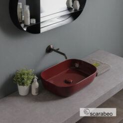 Νιπτήρας Επιτραπέζιος GLAM 56X39εκ.1804-830 SCARABEO CHERRY GLOSSY