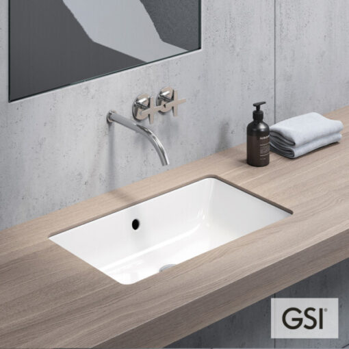 Νιπτήρας KUBE 60 x 37 Yποκαθήμενος GSI - Image 3
