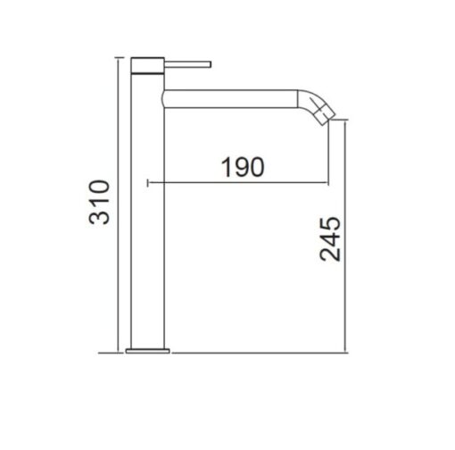 Μπαταρία Νιπτήρος 6113-211 COSMO 316L CORA - Image 2
