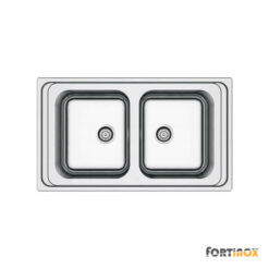 Νεροχύτης Ανοξείδωτος ARENA 27286-110 ΛΕΙΟ Ένθετος FORTINOX