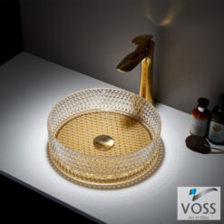 Νιπτήρας Γυάλινος RING-D Φ40εκ. VL1040-200 VOSS GLASS GOLD