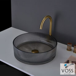 Νιπτήρας Γυάλινος RING-S Φ40εκ. VL1040-400 VOSS GLASS GREY