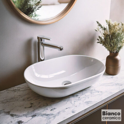 Νιπτήρας Επιτραπέζιος LOOP 57.5X36.5εκ. 32055-300 BIANCO CERAMICA - Image 2