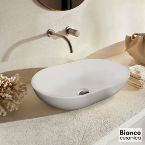 Νιπτήρας Επιτραπέζιος LOOP 57.5X36.5εκ. 32055-301 BIANCO CERAMICA - Image 2