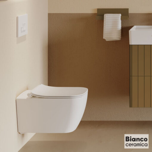 Λεκάνη Κρεμαστή MIZO RIMLESS 361600SC-301 BIANCO CERAMICA - Image 2