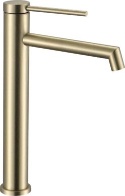 Μπαταρία Νιπτήρος Υψηλή Equinox Κολωνάτη  Brushed Gold