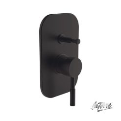 Μίκτης Εντοιχισμού Με Εκτροπέα 2 Εξόδων NEW TECH Black Matt 12050R-400 LA TORRE