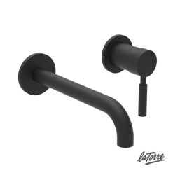 Μπαταρία Νιπτήρος Εντοιχισμού NEW TECH Black Matt 12208-400 LA TORRE