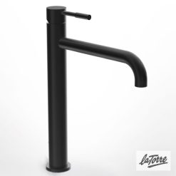 Μπαταρία Νιπτήρος Υψηλή NEW TECH Black Matt 12507-400 LA TORRE