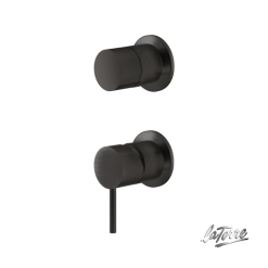 Μίκτης Εντοιχισμού με εκτροπέα περιστροφικό 2 Εξόδων ELLE 316 Black Brushed (PVD) 35314-411 LA TORRE