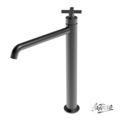 Μπαταρία Νιπτήρος Υψηλή ELLE CROSS Black Brushed 38016-410 LA TORRE