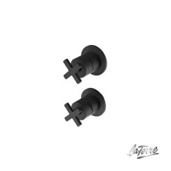 Μίκτης Εντοιχισμού με εκτροπέα 2/3 Εξόδων ELLE CROSS Black Matt 38316-400 LA TORRE