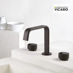 Μπαταρία Νιπτήρος 3 οπών HALLO Black Matt 515043-400 ARMANDO VICARIO