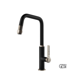 Μπαταρία Κουζίνας OFFICINE Inox Finish/Matte Black 60053-599 GESSI
