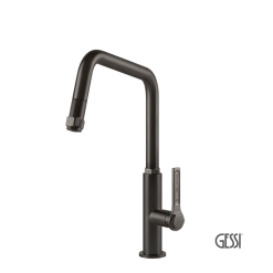 Μπαταρία Κουζίνας OFFICINE Black Metal Brushed PVD 60053-707 GESSI