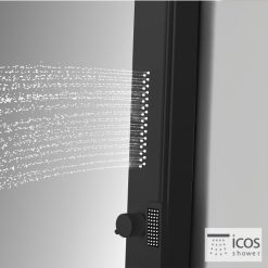 Θερμομικτική Στήλη Ντουζ - Υδρομασάζ FINA BLACK MATT ICOS SHOWER - Image 2