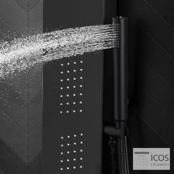 Θερμομικτική Στήλη Ντουζ - Υδρομασάζ OPRA BLACK MATT ICOS SHOWER - Image 2